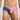 Close-up of male model wearing USA flag print boyshorts from the Justin+Simon Boyshorts collection.