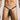 Close-up of male model wearing black sheer mesh thong from the Mesh Men's Underwear collection.