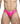 Pink men's underwear with brand label on a white background