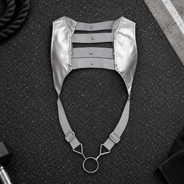 DNGEON Croptop Harness-DMBL08-SilverMirror-OS-3
