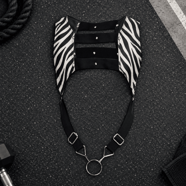 DNGEON Croptop Harness-DMBL08-Zebra-OS-2