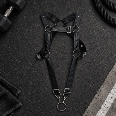 DNGEON Cross C-ring Harness-DMBL07-Black-OS-6