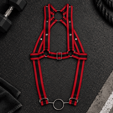 DNGEON Cross C-ring Harness-DMBL07-Red-OS-5