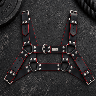 DNGEON Harness Belts-DNC01-BlackRed-OS-1