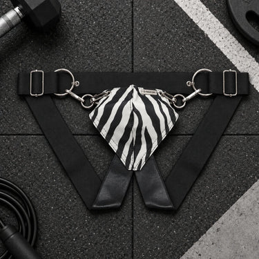 DNGEON Snap Jockstrap-DMBL03-Zebra-OS-2