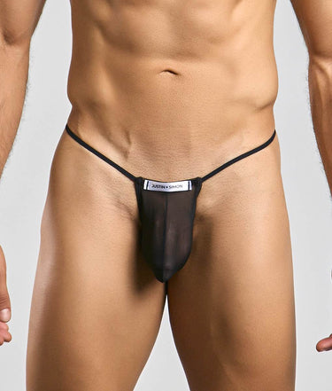 Justin + Simon Classic G-String Bulge Mesh-XSJ02-BlackMesh-SM-1