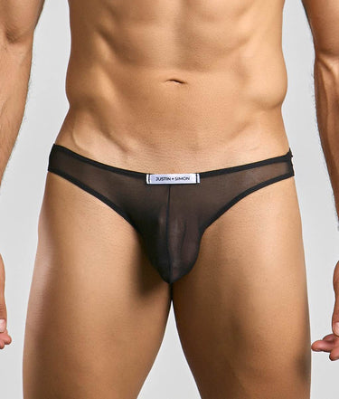 Justin + Simon Classic Mens Bikini Mesh-XSJ01-BlackMesh-S-1