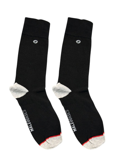Malebasics Dress Sock - Black - MS02 - Black - OS - 1