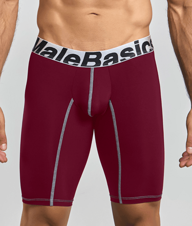 MaleBasics Microfiber Athletic Boxer Final Sale-MBM04-Burgundy-2XL-1