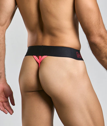 MaleBasics Neon Thong-MBN05-Coral-S-2