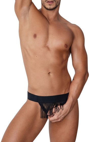 Mens Fringe Thongs CandyMan 99755 - CandyMan_99755_Black_S/M - 1