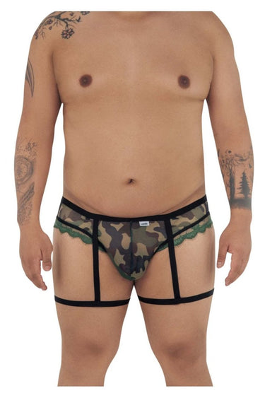 Mens Garter Camo Thongs CandyMan 99580X - CandyMan_99580X_Green_1 - 2XL - 1