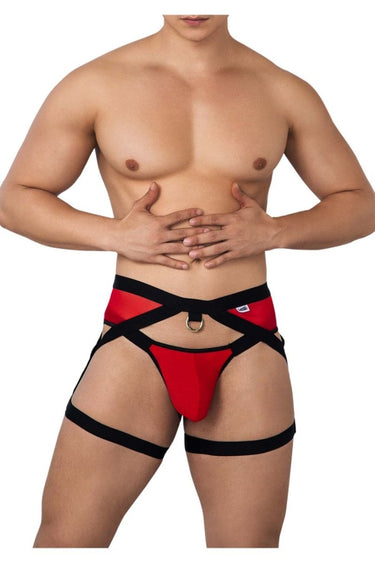 Mens Garter Jockstrap CandyMan 99623 - CandyMan_99623_Red_S/M - 1