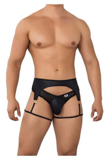 Mens Garter Thongs CandyMan 99655 - CandyMan_99655_Black_S/M - 1