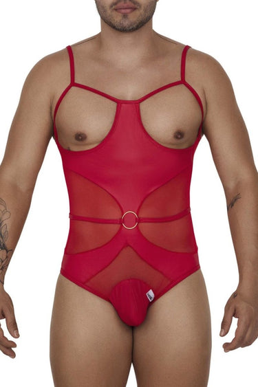 Mens Harness Bodysuit CandyMan 99670 - CandyMan_99670_Red_S/M - 1