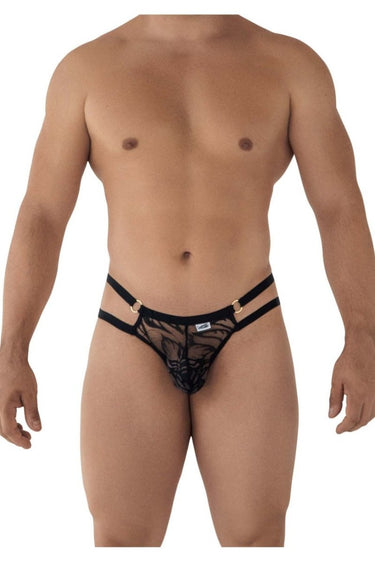 Mens Lace and Chain Bikini CandyMan 99598 - CandyMan_99598_Black_S/M - 1