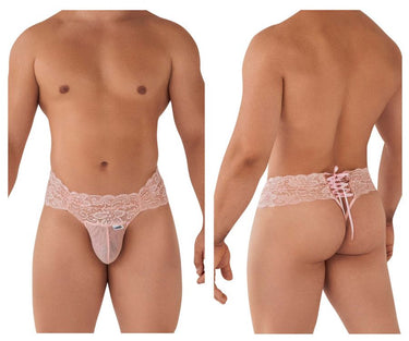 Mens Lace Thongs CandyMan 99595 - CandyMan_99595_Rose_S/M - 2