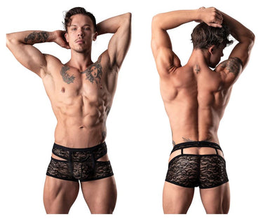 Mens Lucifer Cut Out Short Male Power 126 - 289 - Male Power_126 - 289_Black_S - 1
