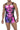 Mens Muscle Onesie Bodysuit CandyMan 99796 - CandyMan_99796_Magenta_S/M - 1