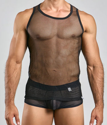 MOB Fishnet Tanktop-MBL61-Black-S-1