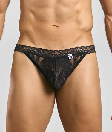 MOB Men's Lace Jockstrap-MBL12-Black-SM-4