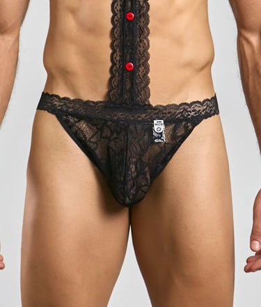MOB Tuxedo Lace Thong-MBL56-Black-SM-1