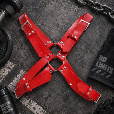 DNGEON Harness Belts Cross-DNC02-Red-OS-2