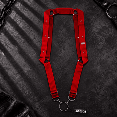DNGEON Straight back Harness-DMBL06-Black-OS-3