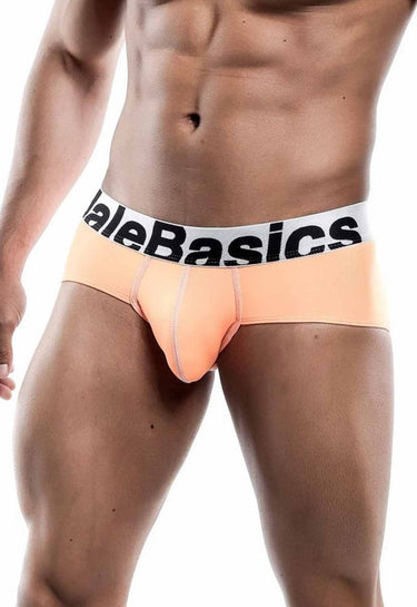 Malebasics Men's Sports Performance Hip Brief - MBM03 - Orange - L - 3