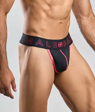 MaleBasics Neon Thong-MBN05-Coral-S-3