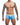 Trunk hipster front view print color blue with yellow