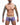Trunk hipster front view print color purple with yellow