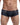 Men's low-rise underwear showcasing a snug fit with central seam for definition, designed with sweat-wicking technology for optimal comfort.