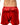 Premium mens satin shorts red front view.