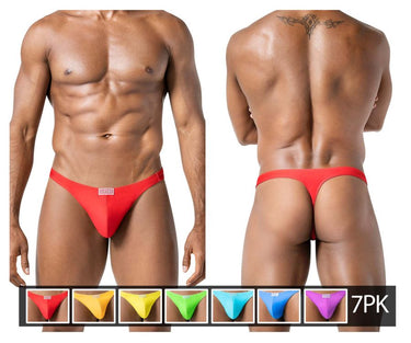 Mens 7PK Pride Thongs Clever 10009 - Clever_10009_Multi - colored_S - 2
