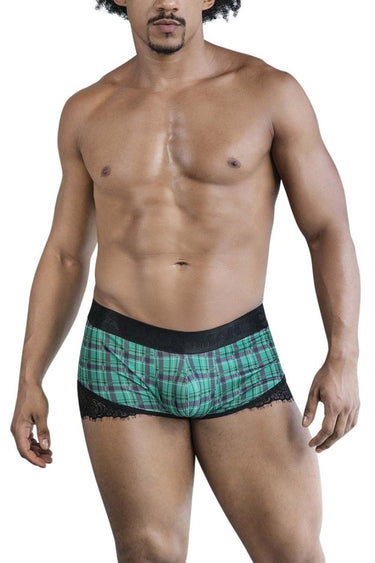 Mens Back to School Trunks CandyMan 99821 - CandyMan_99821_Green Plaid_S/M - 2
