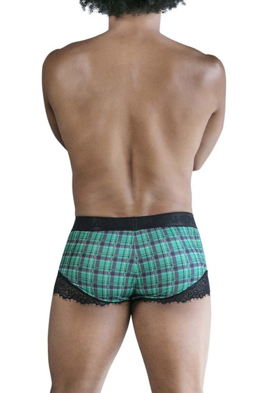 Mens Back to School Trunks CandyMan 99821 - CandyMan_99821_Green Plaid_S/M - 3