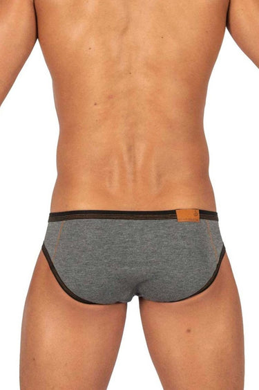 Mens Barn Boy Low Rise Mini Brief Private Structure LCUT4358 - Private Structure_LCUT4358_Stone Gray_S - 3
