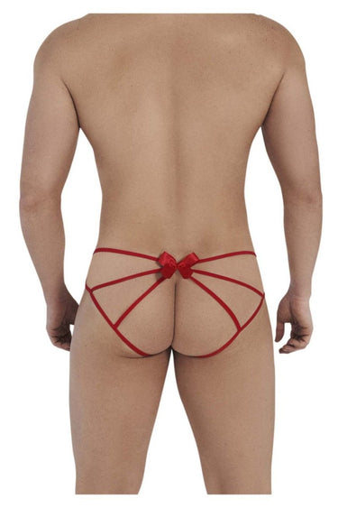 Mens Bow Jockstrap CandyMan 99535 - CandyMan_99535_Red_S/M - 3