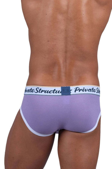 Mens Classic Mid Waist Mini Briefs Private Structure SCUS4529 - Private Structure_SCUS4529_Purple_S - 3