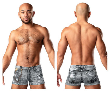 Mens Dirty Denim Mini Short Male Power 145 - 286 - Male Power_145 - 286_Denim Print_S - 2