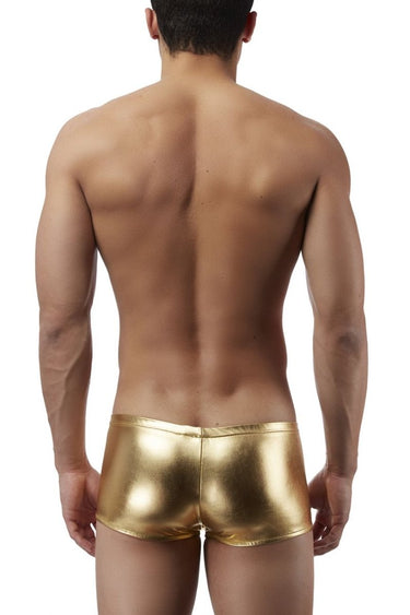 Mens Heavy Metal Mini Short Boxer Briefs Male Power 153070 - Male Power_153070_Gold_S - 3