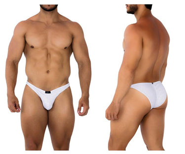 Mens Jacquard Bikini Xtremen 91201 - Xtremen_91201_White_S - 2