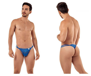 Mens Lace G - String Thongs CandyMan 99421 - CandyMan_99421_Blue_S - 2