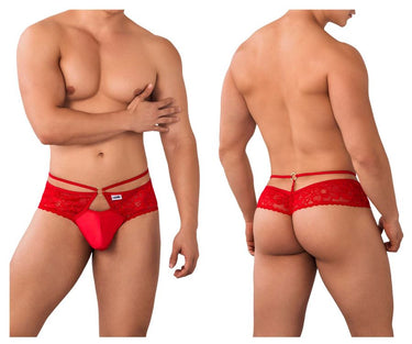 Mens Lace Thongs CandyMan 99647 - CandyMan_99647_Red_S/M - 2