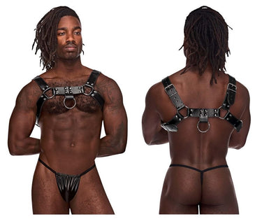 Mens Leather Aries Harness Male Power 590 - 266 - Male Power_590 - 266_Black_Only Size - 2