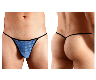 Mens Mesh G - String Thong Doreanse 1306 - BLU - Doreanse_1306 - BLU_Blue_S - 2