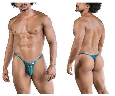 Mens Mesh Thongs CandyMan 99824 - CandyMan_99824_Green_S/M - 2