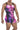 Bodysuit - Mens Muscle Onesie Bodysuit CandyMan 99796 - S/M - Magenta - CandyMan_99796_Magenta_S/M - CandyMan - 4
