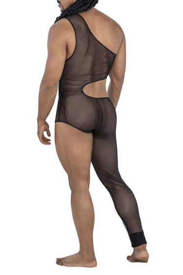 Mens One Shoulder One Leg Bodysuit CandyMan 99787 - CandyMan_99787_Black_S/M - 3
